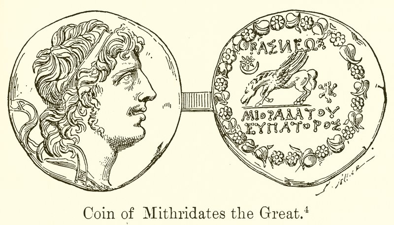 Mynt av Mithridates den store av English School