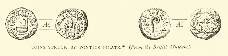 Mynt slagna av Pontius Pilatus av English School