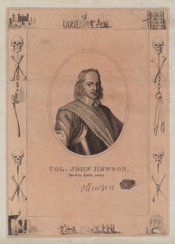 Överste John Hewson, dog i exil, 1662 av English School