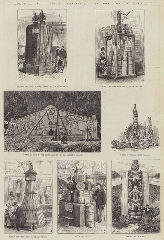 Colonial and Indian Exhibition, the Dominion of Canada (gravyr) av English School