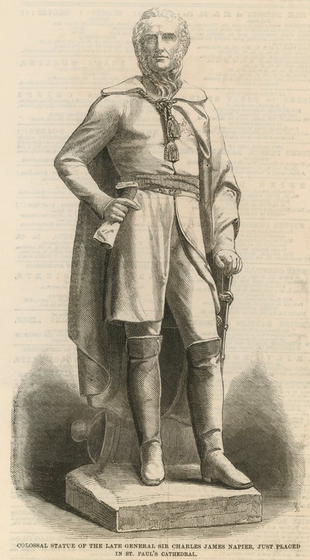 Kolossal staty av den avlidne generalen Sir Charles James Napier av English School