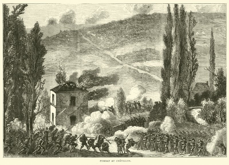 Strid vid Chatillon, oktober 1870 av English School