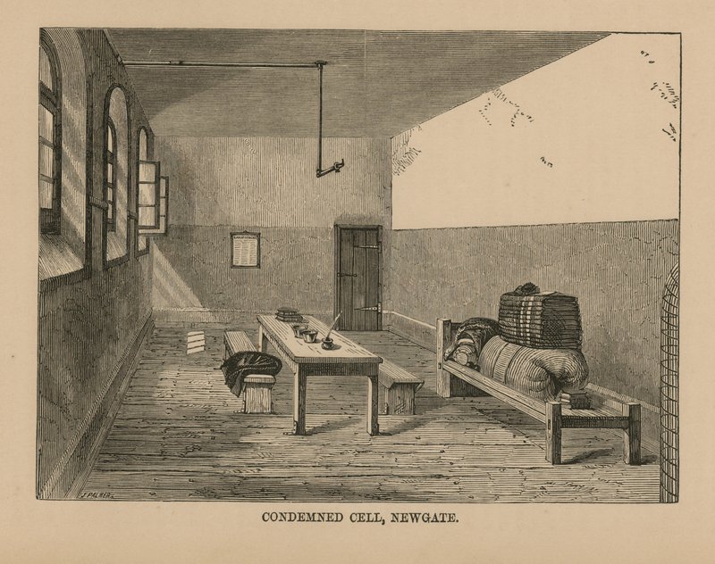 Dömd cell i Newgate Prison av English School