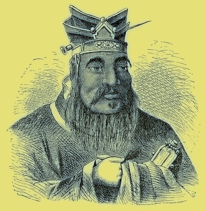 Confucius, illustration från The Illustrated History of the World, publicerad ca 1880 (digitalt förbättrad bild) av English School