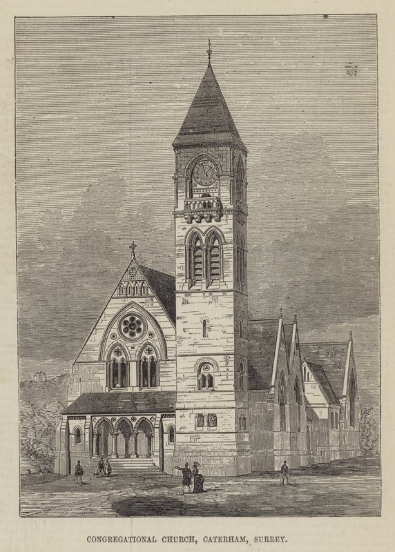 Congregational Church, Caterham, Surrey (gravyr) av English School