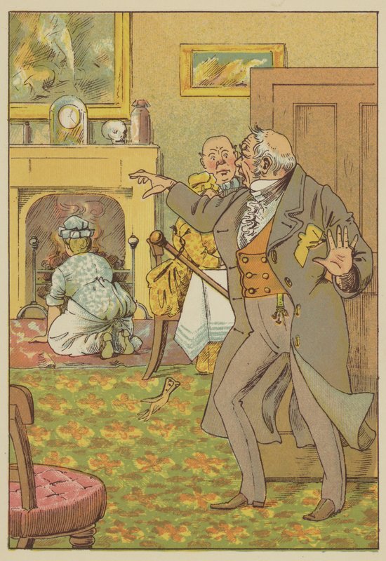 Konsternation (färgad gravyr) av English School