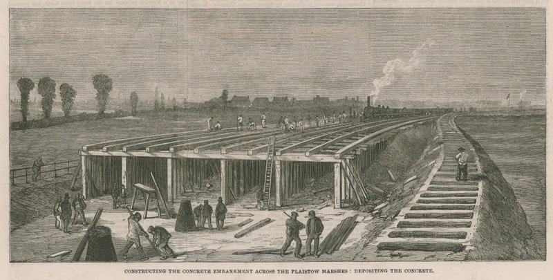 Bygger betongvallen över Plaistow-myrarna av English School