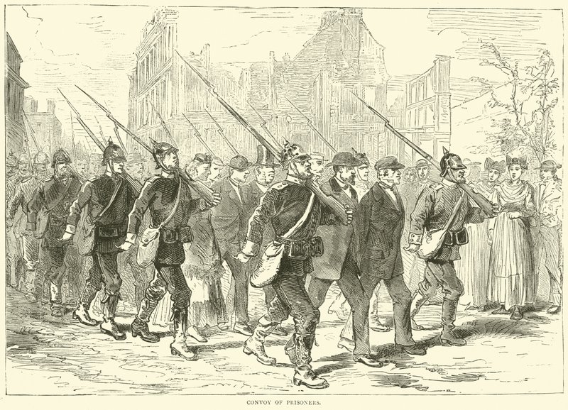Konvoj av fångar, oktober 1870 av English School