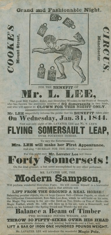 Cookes Curcus, till förmån för Lavater Lee, 31 januari 1844 av English School