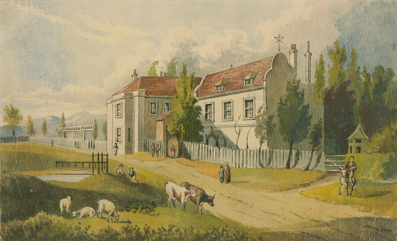 Copenhagen House, London (wc på papper) av English School