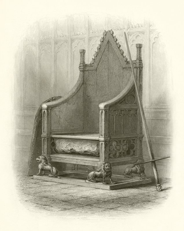 Kröningsstol i Westminster Abbey av English School