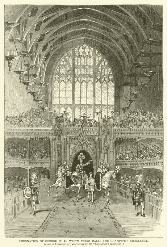 Kröning av George IV i Westminster Hall, Champion