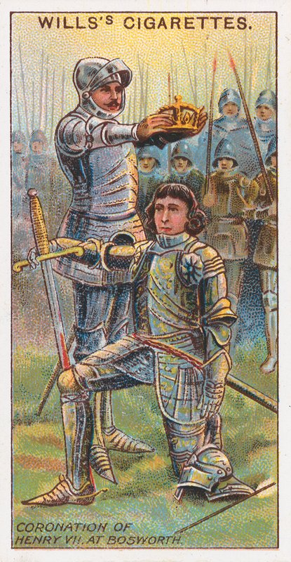 Kröning av Henrik VII i Bosworth av English School