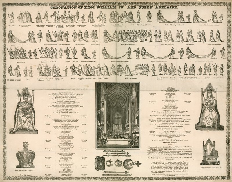 Kröning av kung William IV och drottning Adelaide av English School
