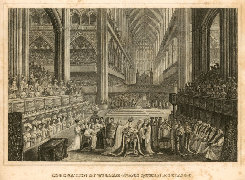 Kröning av kung William IV och drottning Adelaide av English School