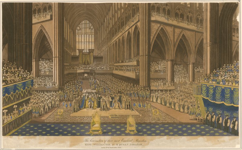 Kröning av kung William IV och drottning Adelaide den 8 september 1831 av English School