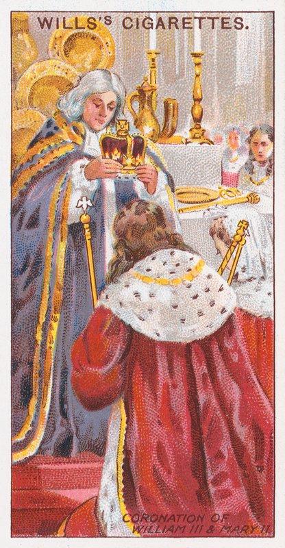 Kröning av Vilhelm III och Maria II av English School