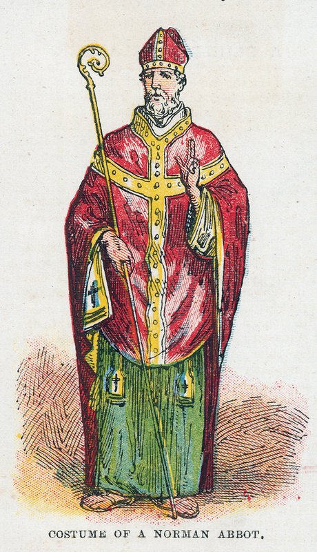 Kostym av en normandisk abbot av English School