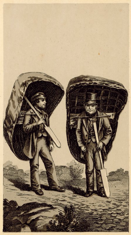 Wales kostymer: laxfiskare (litho) av English School