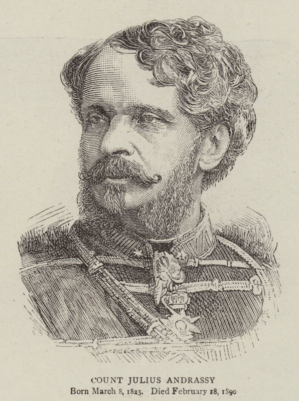 Greve Julius Andrassy (gravyr) av English School