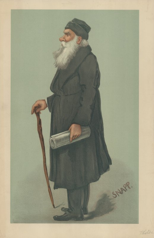 Greve Lyof Nikolaevich Tolstoi, 24 oktober 1901, tecknad serie Vanity Fair av English School