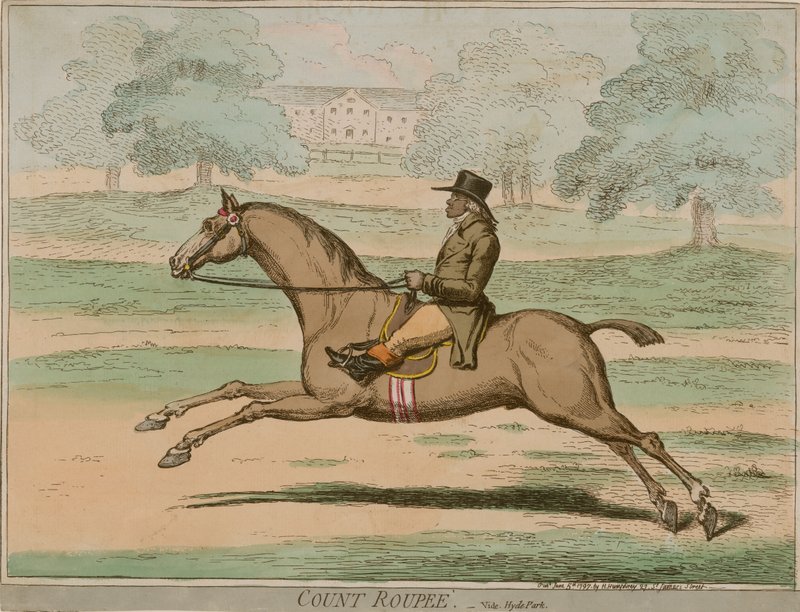 Count Roupee, riden av Paul Benfield i Hyde Park, London av English School