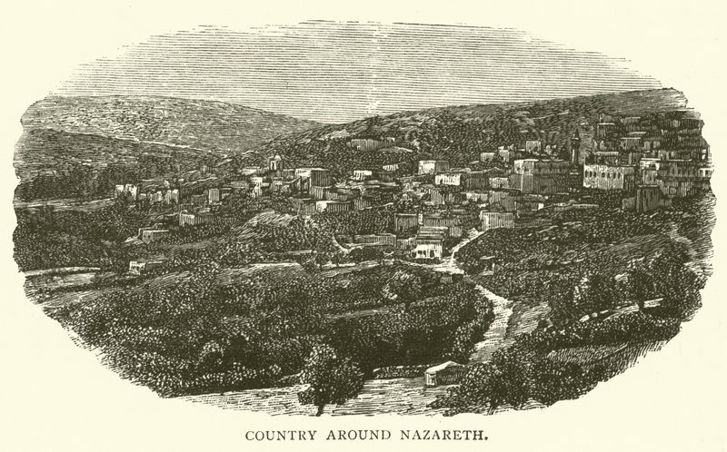 Land runt Nasaret (gravyr) av English School