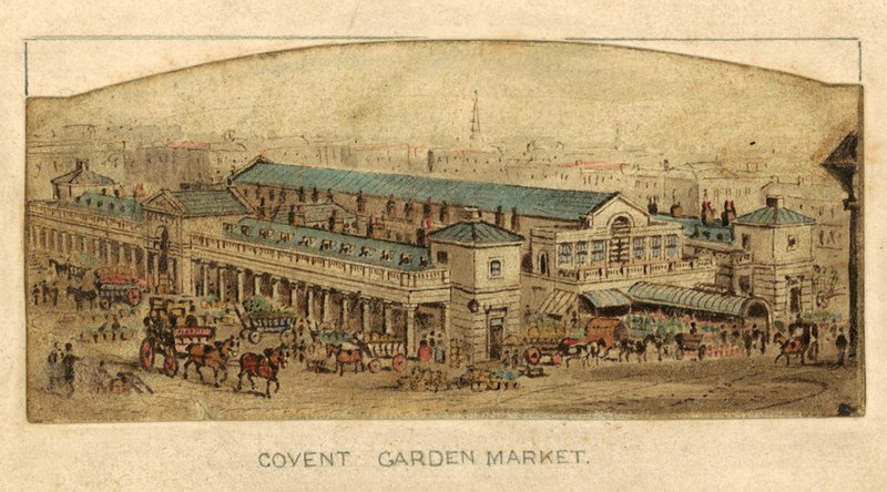 Covent Garden Market, London (wc på papper) av English School