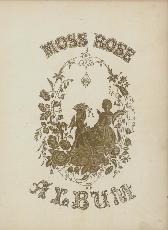 Omslagsillustration för Moss Rose Album (färglitografi) av English School