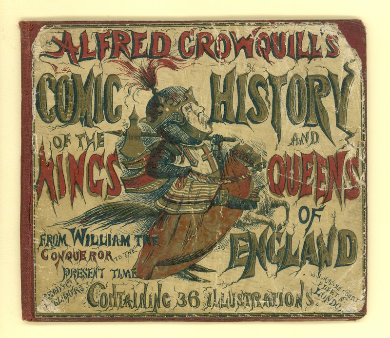 Omslag till Alfred Crowquills Comic History of the Kings and Queens of England (akvatint) av English School
