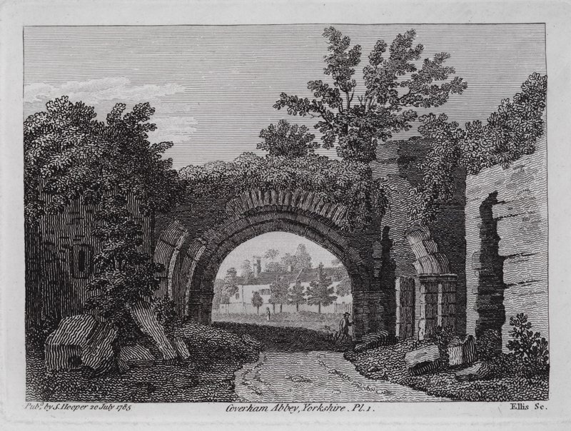 Coverham Abbey, Yorkshire (gravyr) av English School