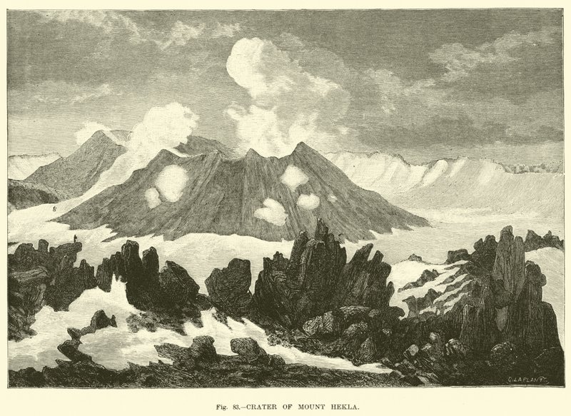 Kratern av Mount Hekla av English School