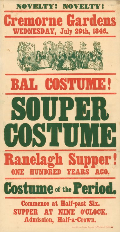 Cremorne Gardens, 29 juli 1846, Bal Costume av English School