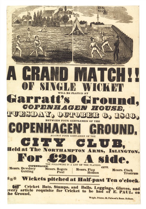 Cricketmatch, 6 oktober 1846 av English School