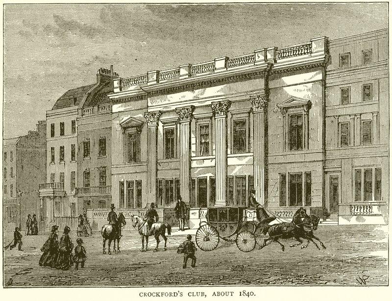 Crockfords Club, omkring 1840 av English School