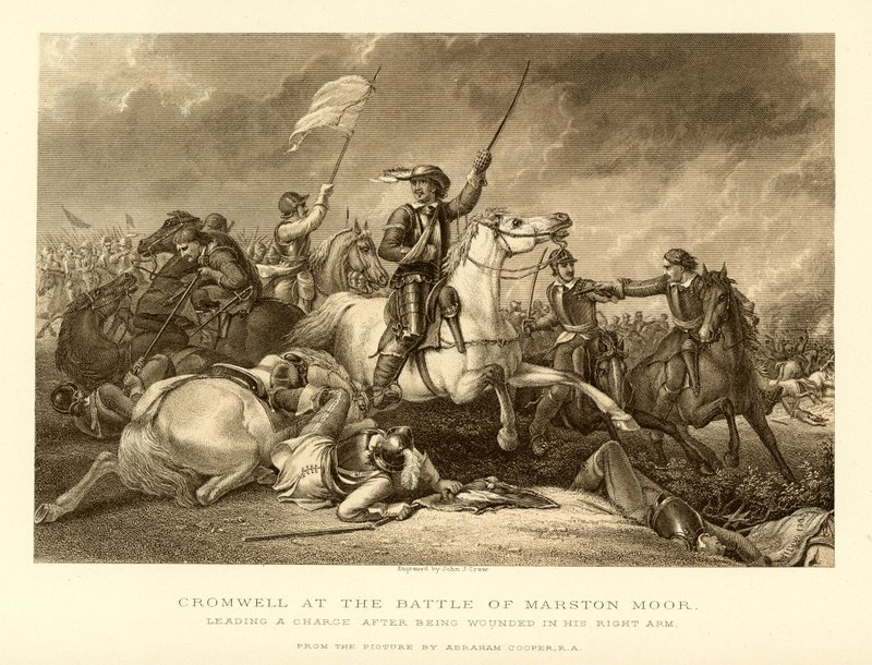 Cromwell i slaget vid Marston Moor av English School