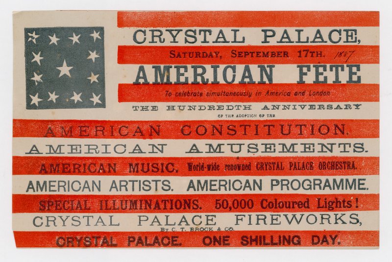Crystal Palace, amerikansk fest, 17 september 1887 av English School