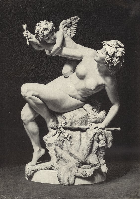Amor och Bacchante av English School