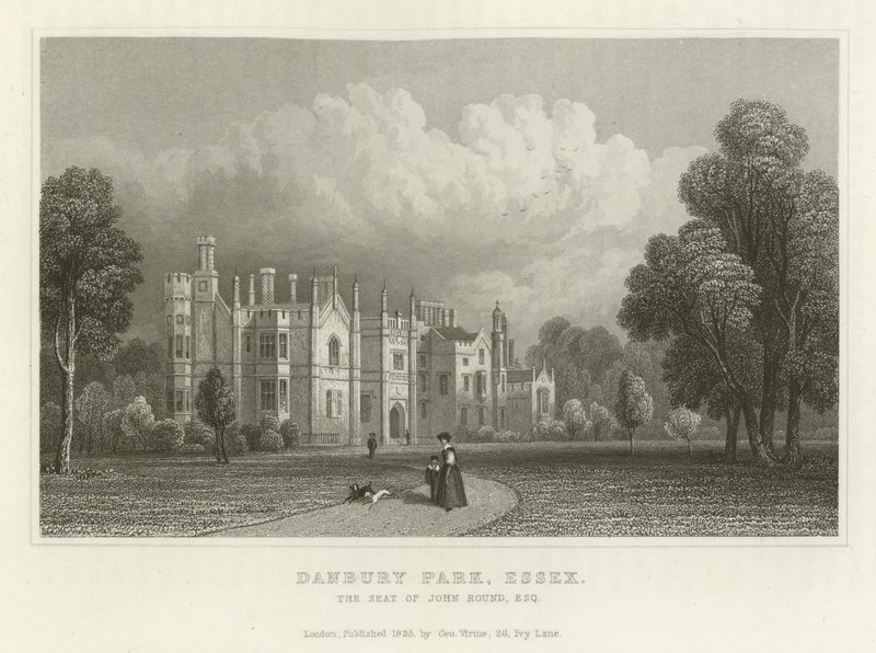 Danbury Park, Essex, säte för John Round, Esquire av English School