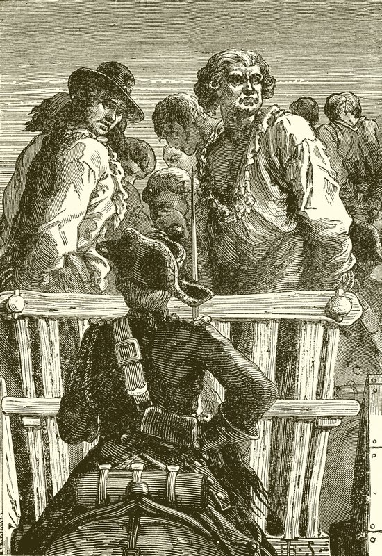 Danton och hans följeslagare på väg till giljotinen av English School