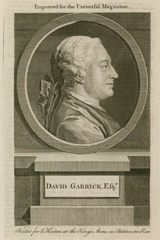 David Garrick, graverad för Universal Magazine av English School