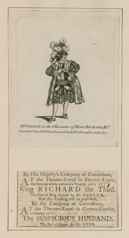 David Garrick i karaktären av kung Richard III av English School