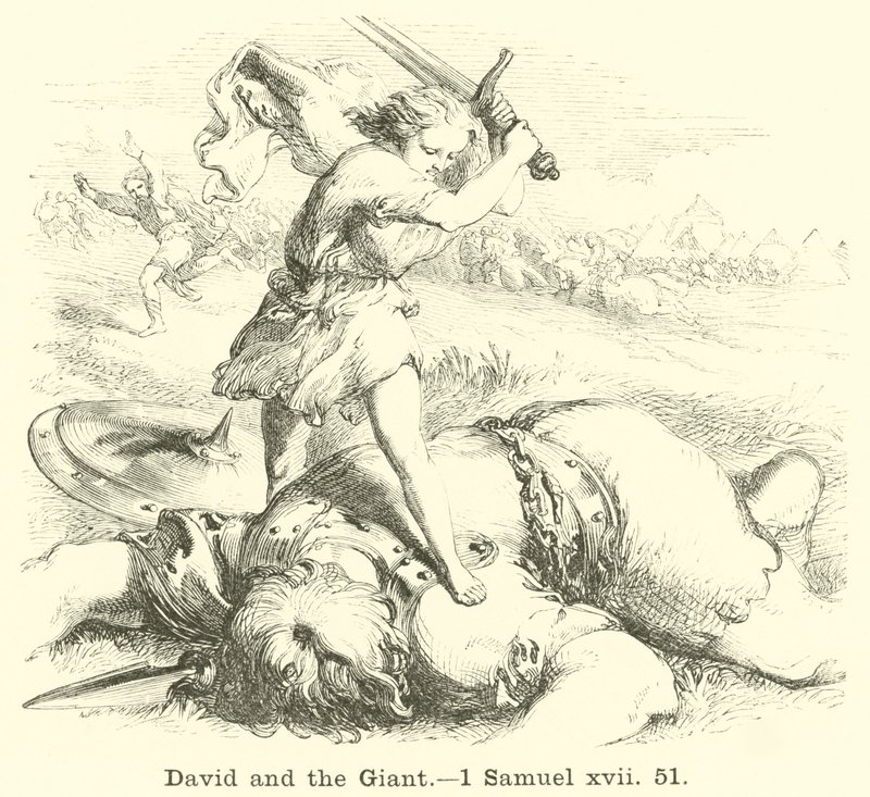 David och jätten, 1 Samuel, xvii, 51 av English School