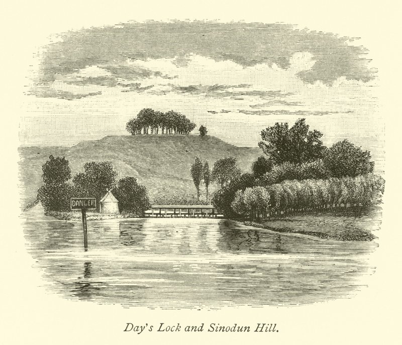 Days Lock och Sinodun Hill av English School