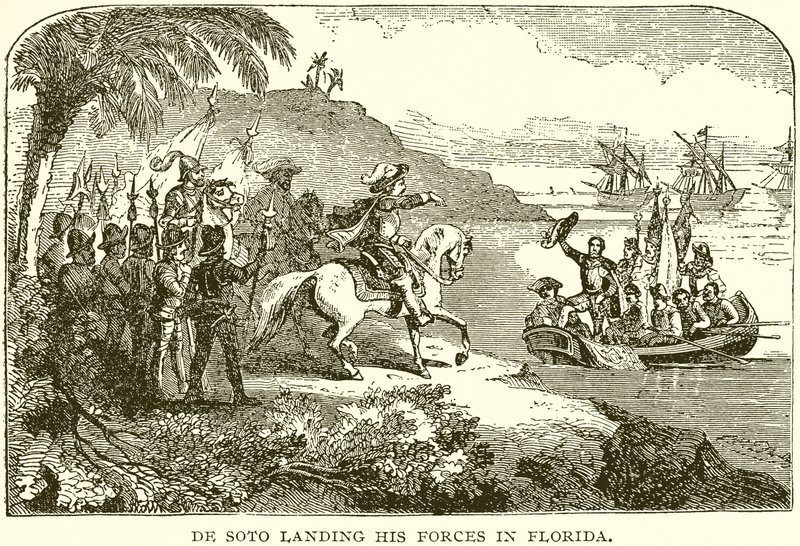 De Soto landar sina styrkor i Florida av English School