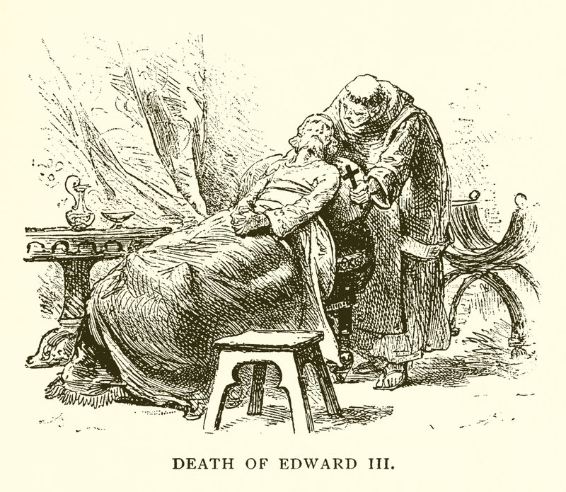 Edward III:s död av English School