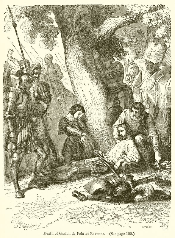 Gaston de Foix död i Ravenna av English School