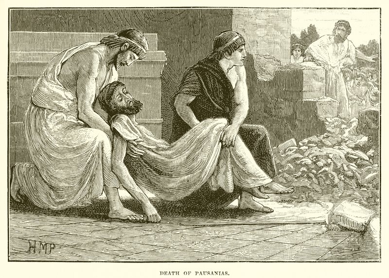 Pausanias död av English School