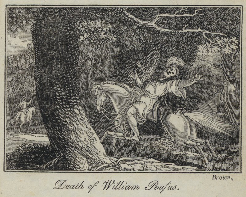 William Rufus död (gravyr) av English School