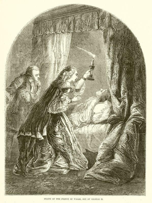Död av prinsen av Wales, son till George II av English School